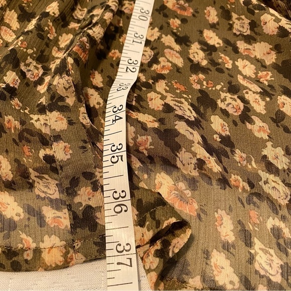 Esprit Urban Casual Floral Flare Midi Dress V-neck Boho Sheer Sleeves Lined 6 - Picture 12 of 16